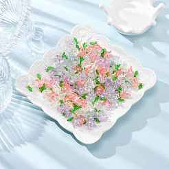 50шт прозрачные акриловые подвески PALLOY-FS00038-04