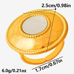 Открытые кольца-манжеты из нержавеющей стали 304 с натуральными ракушками для женщин.&nbsp;YC3221-3
