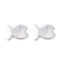 ステンレススチールチャーム201個  魚  銀  13.5x7x0.9mm  穴：1.4mm&nbsp;STAS-L234-092S