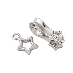 Замки из латуни с микропейвом и прозрачным фианитом KK-C075-27P