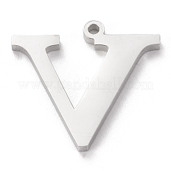 Pendentif lettre en acier inoxydable 304 résistant au ternissement&nbsp;LS-STAS-J028-01V