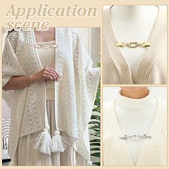 4 шт. 4-х цветные ретро-зажимы для кардигана из сплава&nbsp;FIND-ME0002-40