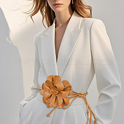 Cinture avvolgenti in pelle PU con fiori per donna&nbsp;AJEW-WH20816-058C