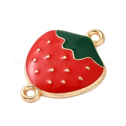 Breloques connecteurs en alliage émaillé sur le thème des fruits&nbsp;AL-CBA95F4-01KCG-09