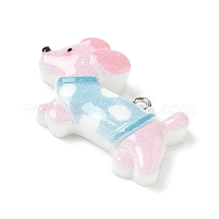 Подвески в виде милых собак из непрозрачной смолы&nbsp;RESI-K203-05B