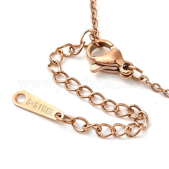 Ожерелья с подвесками в виде цветка из прозрачного стекла и латуни&nbsp;NJEW-M080-07A