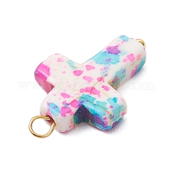 6шт 6 цвета окрашенные подвески из синтетической бирюзы PALLOY-JF04129-02