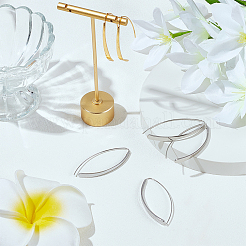 2 пара двухцветных овальных и прямоугольных серег-подвесок из сплава для женщин EJEW-FI0001-10