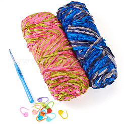 2 рулон полиэстеровой пряжи 2 цветов&nbsp;DIY-TA0011-46