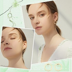 36 пара серег-гвоздиков в форме прямоугольника EJEW-DC0001-10