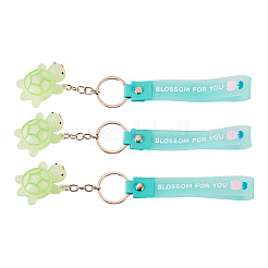 3 llavero colgante de tortuga de PVC&nbsp;KEYC-TADJ0001-02C