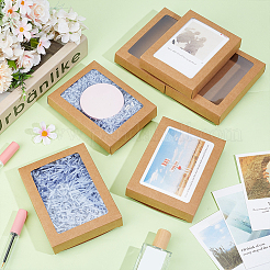 Складные коробки для конфет из крафт-бумаги с видимым окном&nbsp;CON-WH0123-22