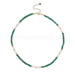 Ожерелья из белого нефрита и аметиста NJEW-JN05340