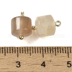 Подвески-колонны из натурального агата с вишневым цветом и латунными петлями с покрытием стойки&nbsp;G-G110-04A-01