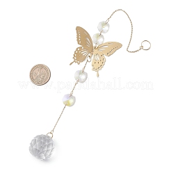 201 подвеска-коннектор из нержавеющей стали и стеклянные подвески-ловец солнца&nbsp;HJEW-JM04732-01