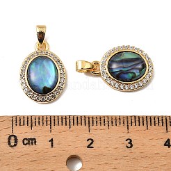 Латунные микропаве прозрачные подвески с фианитом&nbsp;KK-G538-06G