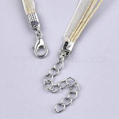 Fabrication de colliers avec cordon en cire et organza&nbsp;NCOR-T002-278