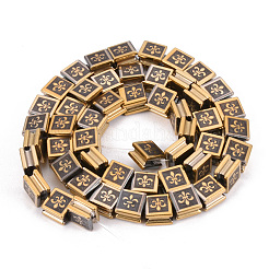 Chapelets de perles en hématite synthétique sans magnétiques&nbsp;G-Q986-008B