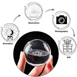 Glaskristallkugel-Diaplay-Dekoration&nbsp;DJEW-CN0001-35C