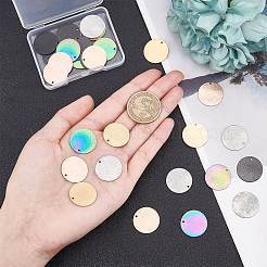 30 шт. 5 цвета вакуумное покрытие PVD текстурированные подвески из нержавеющей стали 304&nbsp;STAS-UN0022-31