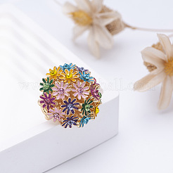 Кольца из цветочного сплава со стразами и эмалью для женщин FS-WG3A5AD-01