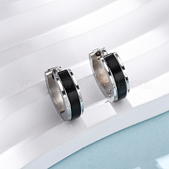 Серьги-кольца из нержавеющей стали 304&nbsp;EJEW-D331-19A-PB