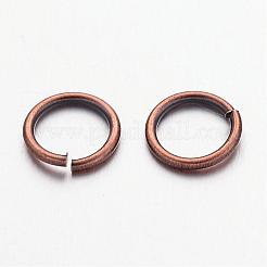 赤銅色真鍮オープン丸カン  ラウンド  カドミウムフリー＆鉛フリー  18ゲージ  8x1mm  内径：6mm  約86個/10g&nbsp;X-JRC8MM-R