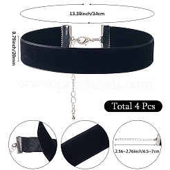 4 шт. колье-чокер из бархатной ленты&nbsp;NJEW-SC0001-70A