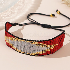 Braccialetti di perline intrecciate in vetro in stile etnico per donna&nbsp;ZJ9788-1