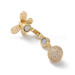Реечное покрытие бабочка латунь микро паве прозрачный кубический цирконий загибается на магнитные застежки KK-C019-20G