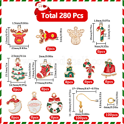 Weihnachtsmotiv DIY-Set zur Herstellung von Ohrhängern aus Emaille-Legierung&nbsp;DIY-SC0025-87