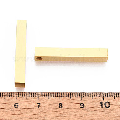 ステンレスペンダント201個  直方体の  ゴールドカラー  34.5x5x5mm  穴：2.5mm&nbsp;STAS-S105-T586-35-2
