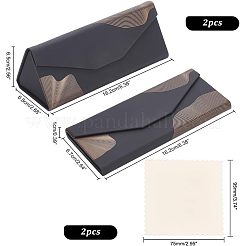 2 шт. футляр для хранения очков из искусственной кожи AJEW-NB0003-42