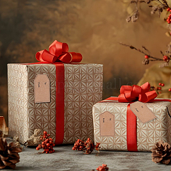 2 рулон 2-х видов самоклеящихся наклеек из крафт-бумаги DIY-BBC0002-70