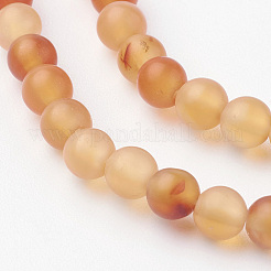 Натуральный красный агат нитей бисера G-G735-64F-4mm