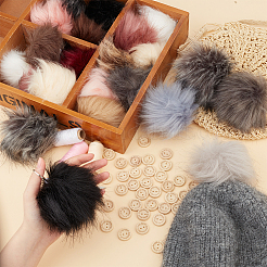 36 шт. 18 комплекта мягких помпонов из искусственного меха лисы&nbsp;AJEW-OC0013-65