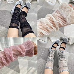 2 пара двухцветных нарукавников из поликоттона AJEW-CY0001-40A