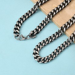Мужские кубинские цепочки из нержавеющей стали 667 толщиной 9.5 мм NJEW-D339-01