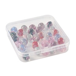 30 шт. 6-х цветные бусины ручной работы из фольги в технике лэмпворк LAMP-FS0001-68