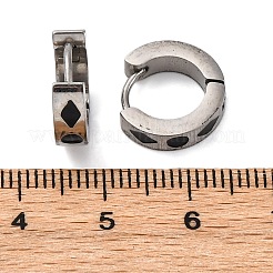Серьги из нержавеющей стали 304 с эмалью EJEW-M001-20B-P