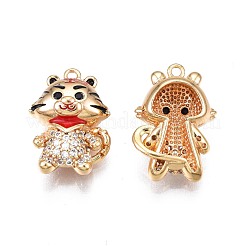 Латунные микропаве прозрачные подвески с фианитом KK-N232-224