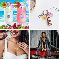 30шт 5 стиля непрозрачные подвески из смолы RESI-CJ0002-30