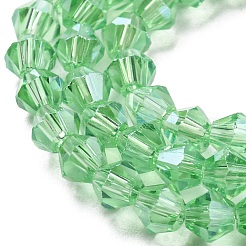 Transparentes perles de verre de galvanoplastie brins&nbsp;GLAA-F029-3mm-C24