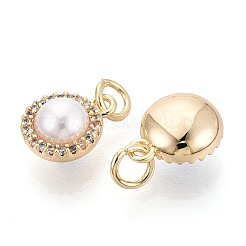 Latón micro pavimenta claro cubic zirconia encantos&nbsp;KK-N287-26G
