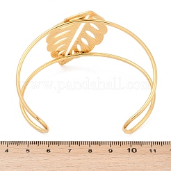 Браслеты-манжеты из нержавеющей стали 304 для женщин BJEW-U026-05G