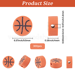 300шт бусины из полимерной глины ручной работы&nbsp;CLAY-PA0001-31A