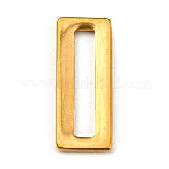 304ステンレススチールリンクリング  長方形  ゴールドカラー  20x8x1.5mm  内径：16x3mm&nbsp;STAS-L270-06G