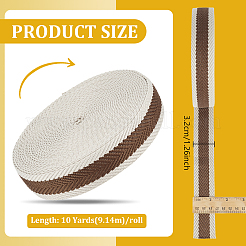 Полосатая лента из полиэстера&nbsp;SRIB-WH0029-007A