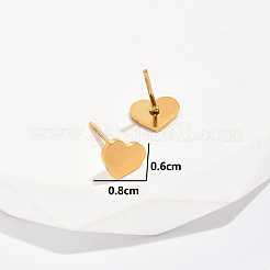 201 серьги-гвоздики в форме сердца из нержавеющей стали&nbsp;CE5894