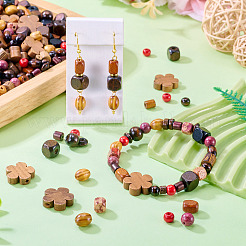 360шт 18 вида деревянных бусин WOOD-TA0002-75